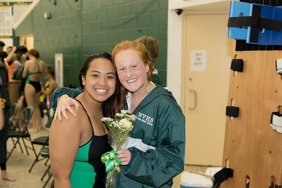 WVHS Girls Swimming - Senior Night-7