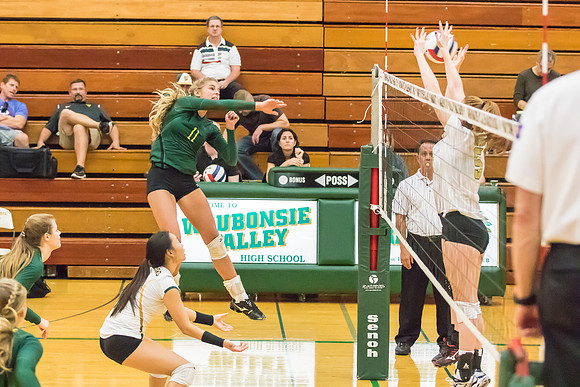 2015 WVHS Girls Volleyball - Glenbard North Match -5